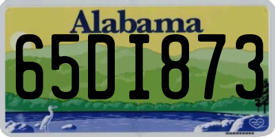 AL license plate 65DI873