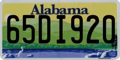 AL license plate 65DI920