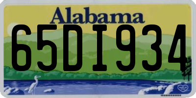 AL license plate 65DI934