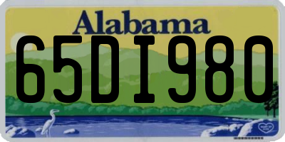 AL license plate 65DI980