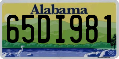 AL license plate 65DI981