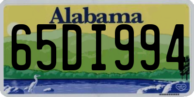 AL license plate 65DI994