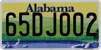 AL license plate 65DJ002