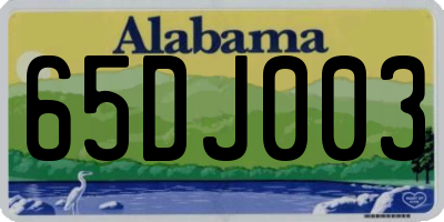 AL license plate 65DJ003