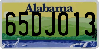 AL license plate 65DJ013