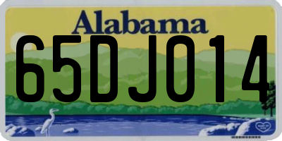 AL license plate 65DJ014