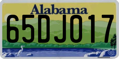 AL license plate 65DJ017