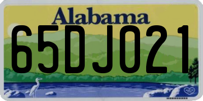 AL license plate 65DJ021