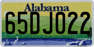 AL license plate 65DJ022