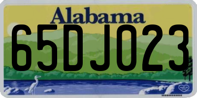 AL license plate 65DJ023