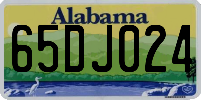 AL license plate 65DJ024