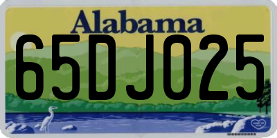 AL license plate 65DJ025