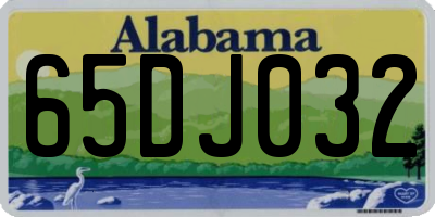 AL license plate 65DJ032