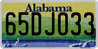 AL license plate 65DJ033