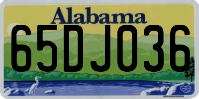 AL license plate 65DJ036