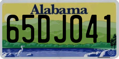 AL license plate 65DJ041