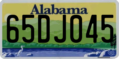 AL license plate 65DJ045