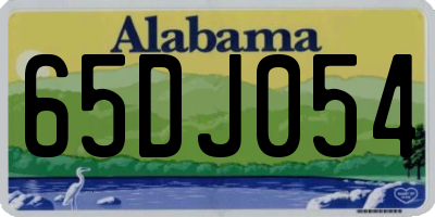 AL license plate 65DJ054