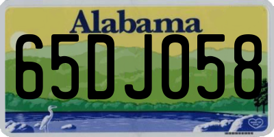 AL license plate 65DJ058