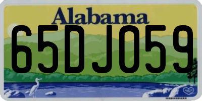 AL license plate 65DJ059