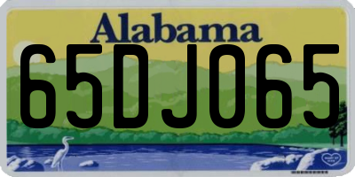 AL license plate 65DJ065