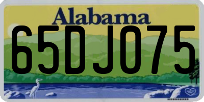 AL license plate 65DJ075