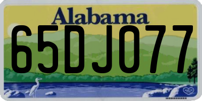 AL license plate 65DJ077