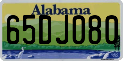 AL license plate 65DJ080