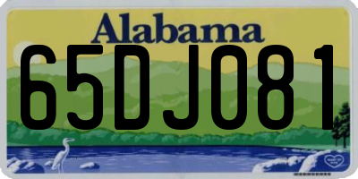 AL license plate 65DJ081