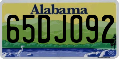 AL license plate 65DJ092