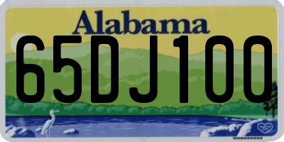 AL license plate 65DJ100