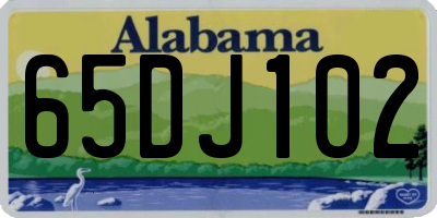 AL license plate 65DJ102