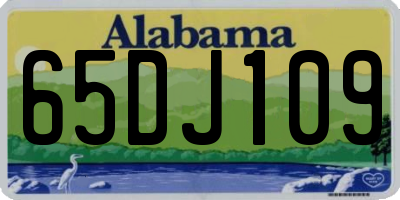 AL license plate 65DJ109
