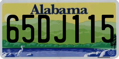 AL license plate 65DJ115