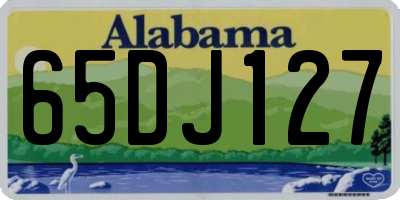 AL license plate 65DJ127