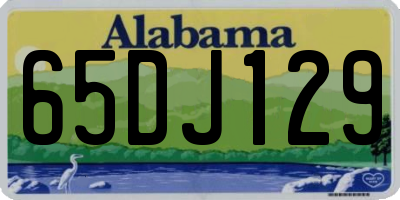 AL license plate 65DJ129