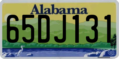 AL license plate 65DJ131