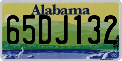AL license plate 65DJ132