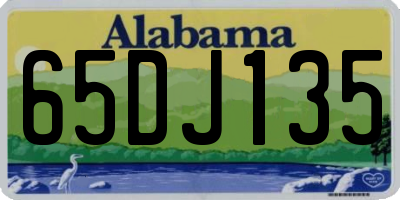 AL license plate 65DJ135