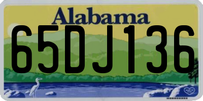 AL license plate 65DJ136