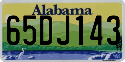AL license plate 65DJ143