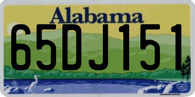 AL license plate 65DJ151