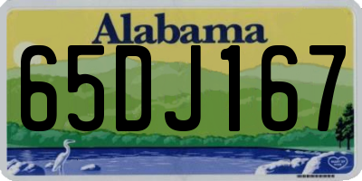 AL license plate 65DJ167