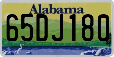 AL license plate 65DJ180