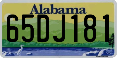AL license plate 65DJ181
