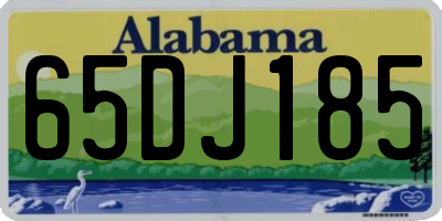 AL license plate 65DJ185