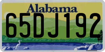 AL license plate 65DJ192