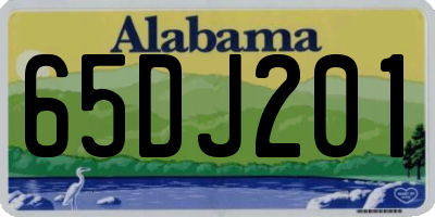 AL license plate 65DJ201