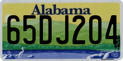AL license plate 65DJ204