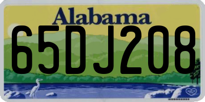 AL license plate 65DJ208